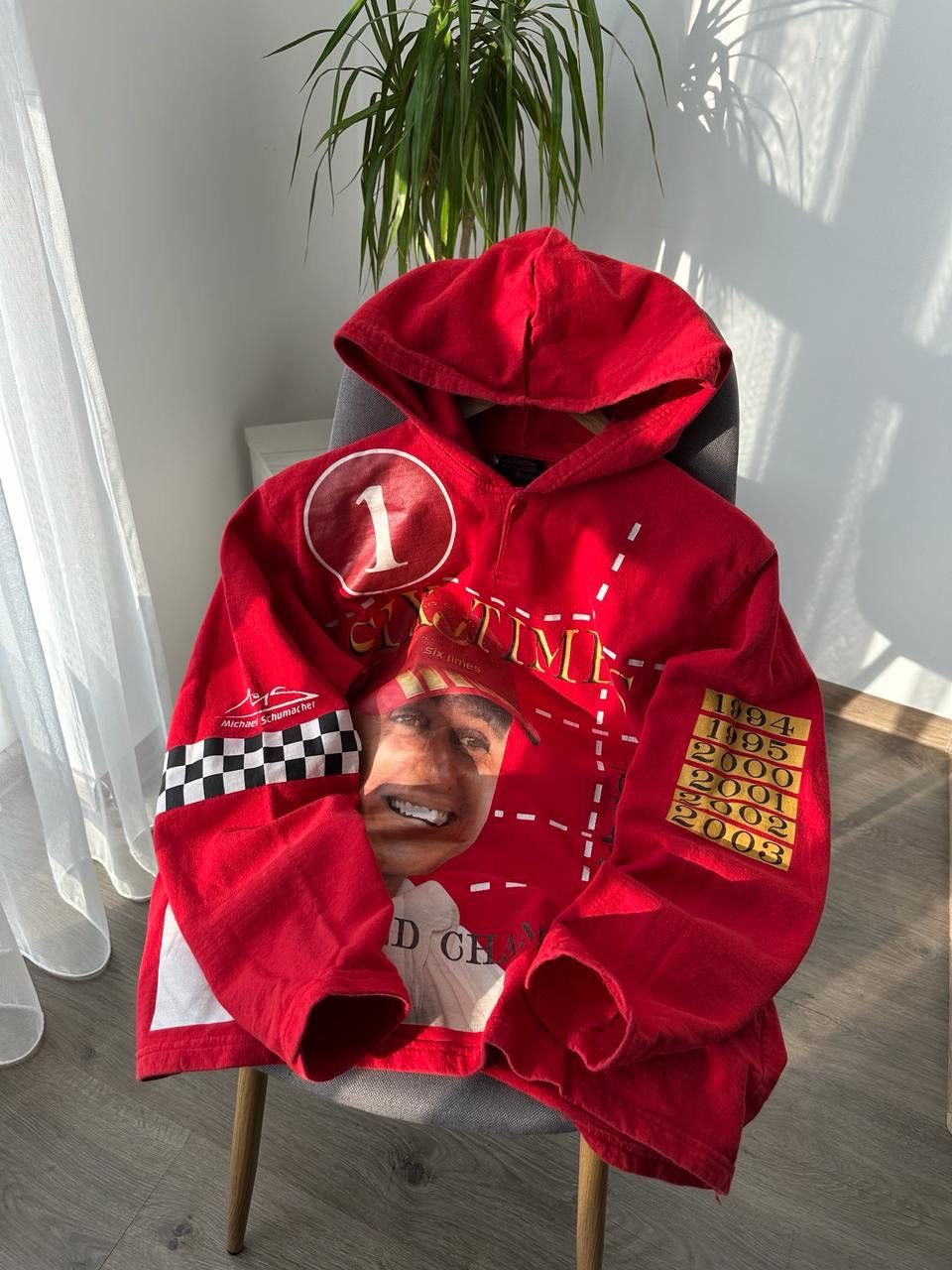 Formula 1 × Vintage Vintage Ferrari Michael Schumacher Racing Red Hoodie Size US M / EU 48-50 / 2 - 13 Thumbnail