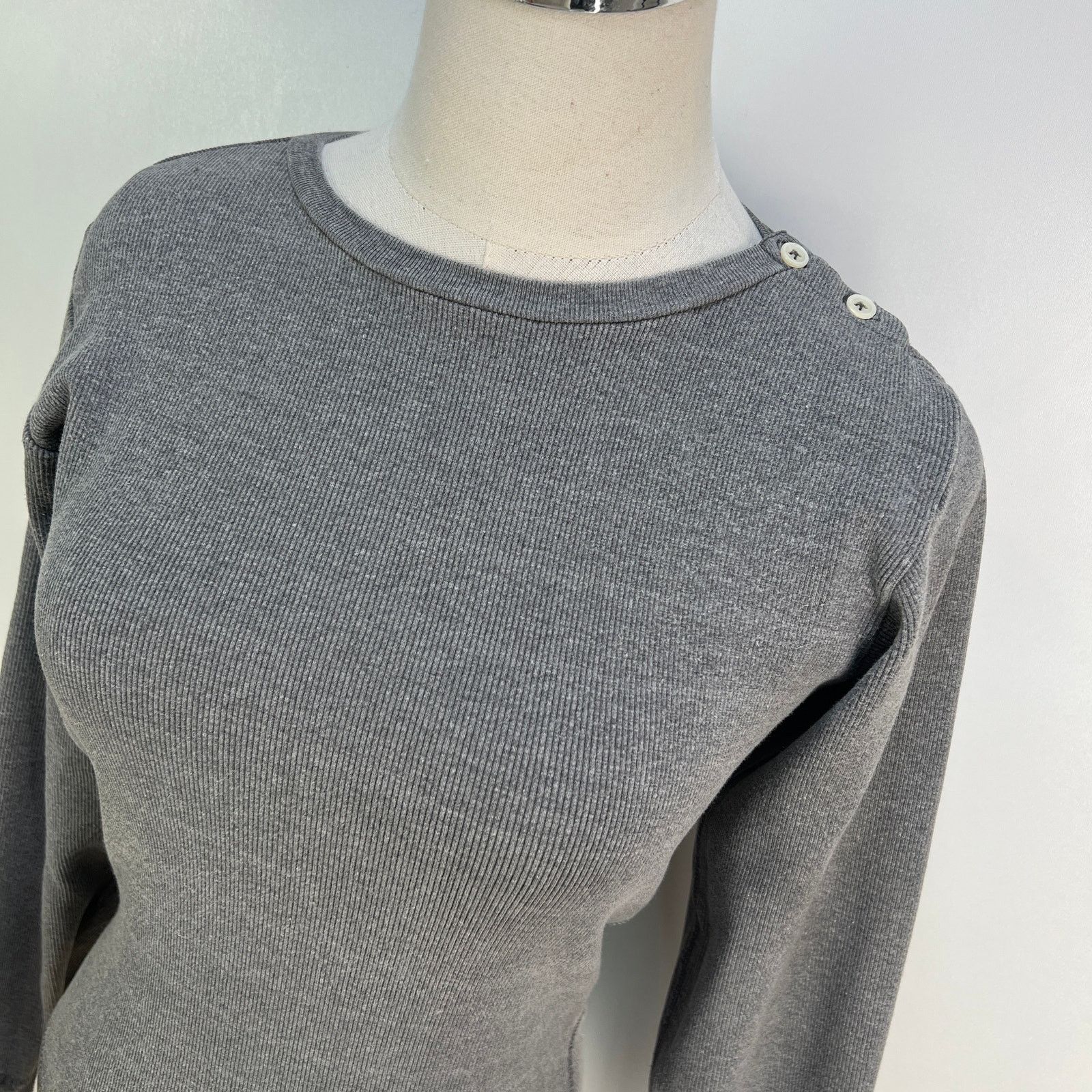 Ralph Lauren Vintage Ralph Lauren Ribbed Bodysuit Gray Size M / US 6-8 / IT 42-44 - 2 Thumbnail