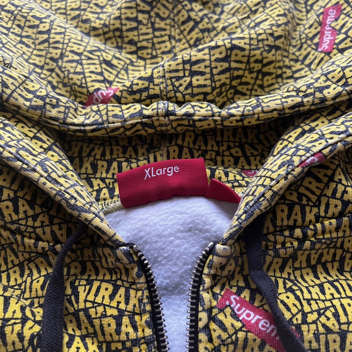 Supreme Supreme IRAK Zip Up Hooded Sweatshirt Yellow XL Size US XL / EU 56 / 4 - 4 Thumbnail