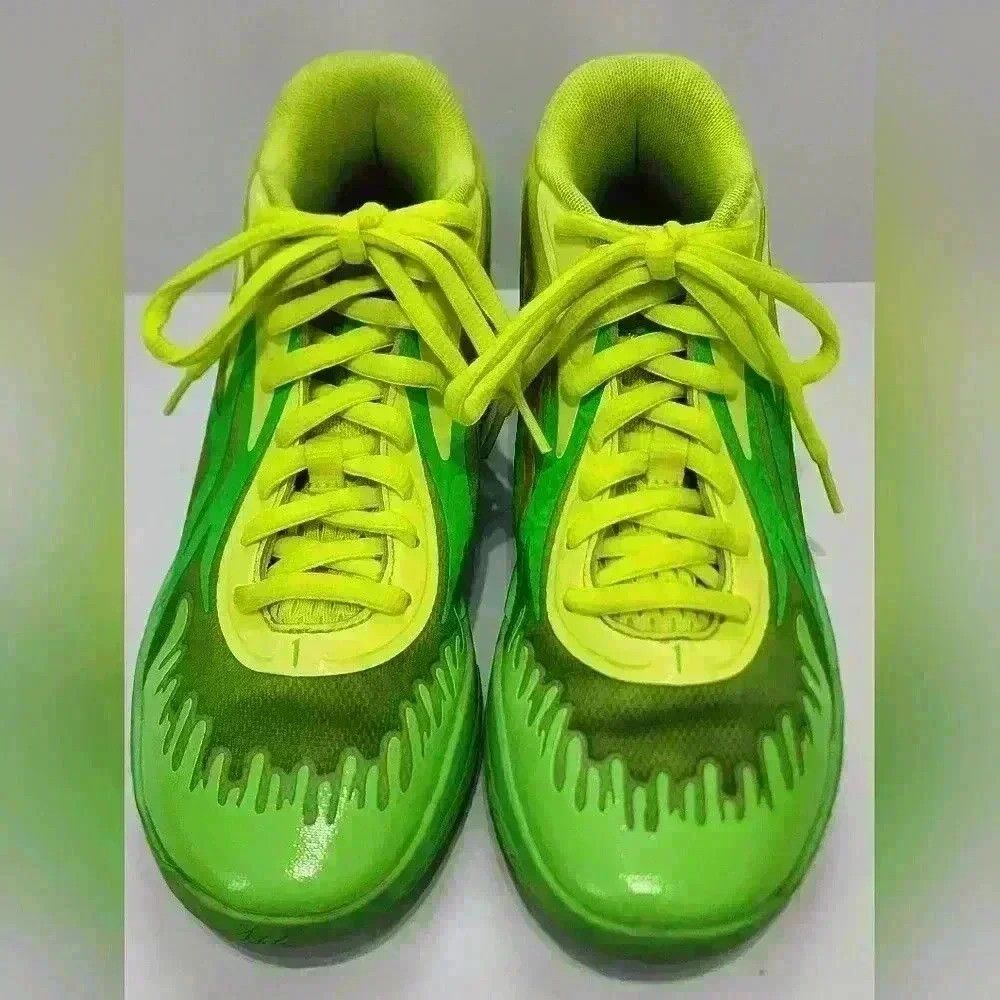 Puma × Sneakerboy Puma LaMelo Ball Nickelodeon Lace-Up Slime Lime Green Kicks Size US 6 / EU 39 - 2 Thumbnail
