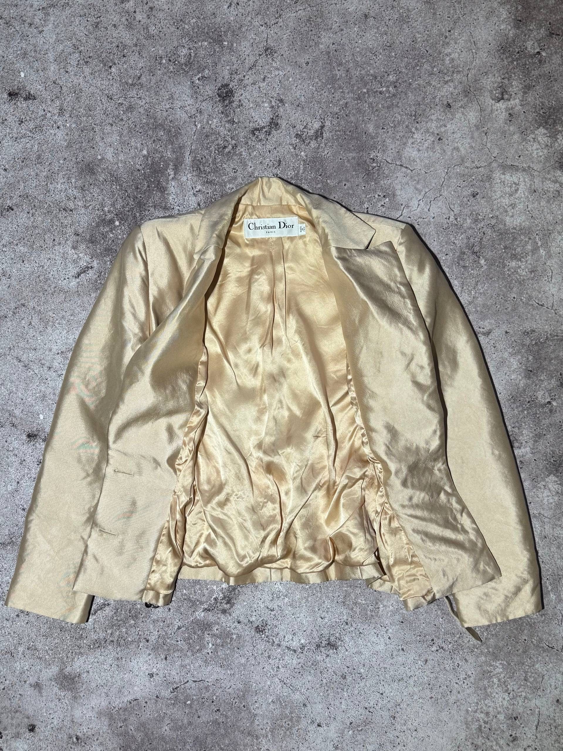 Dior Christian Dior Vintage Women’s Beige Blazer Made in Italy Size M / US 6-8 / IT 42-44 - 8 Thumbnail