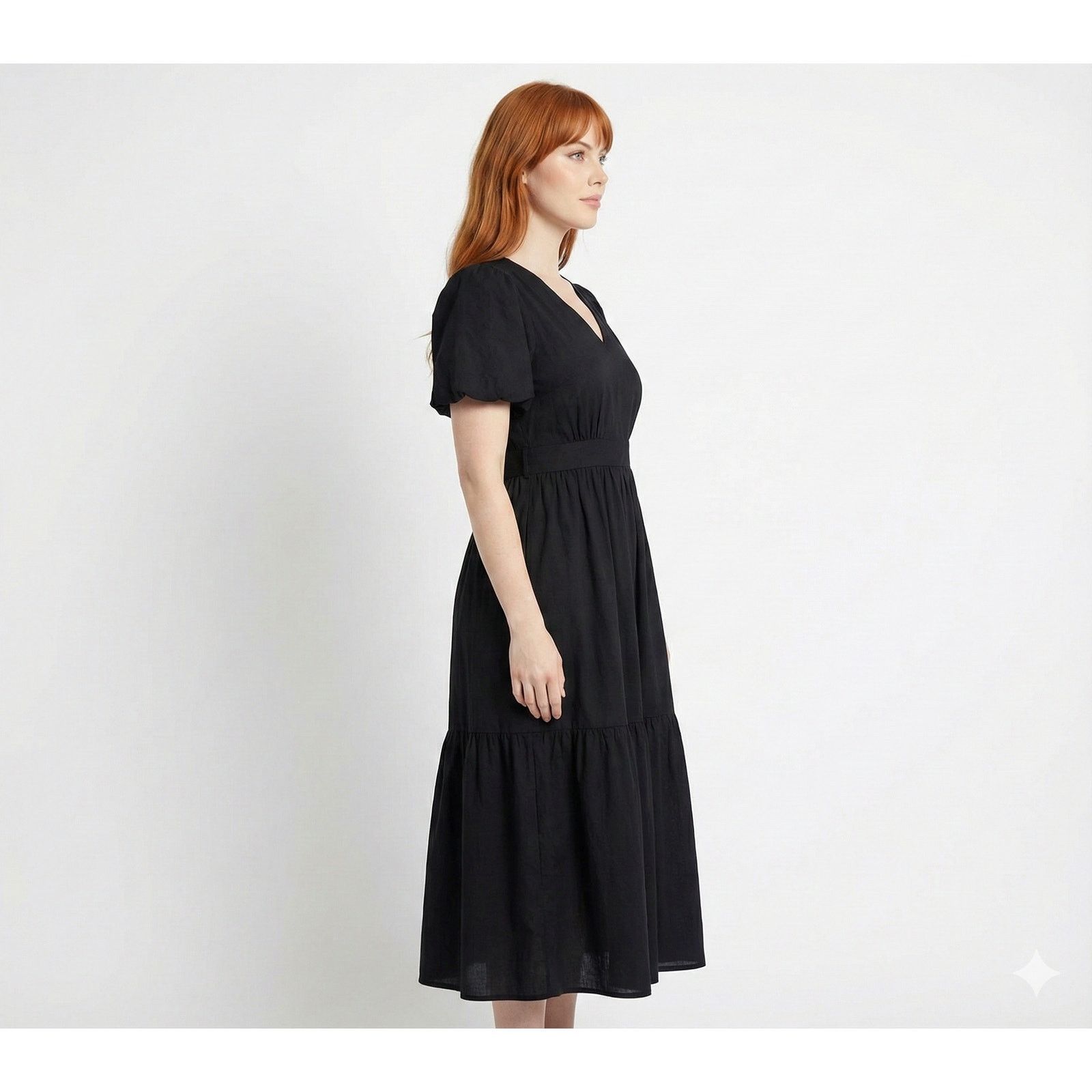 French Connection New French Connection Puff Sleeve Maxi Dress Size XXL Black Size XXL / US 16-18 / IT 52-54 - 3 Thumbnail