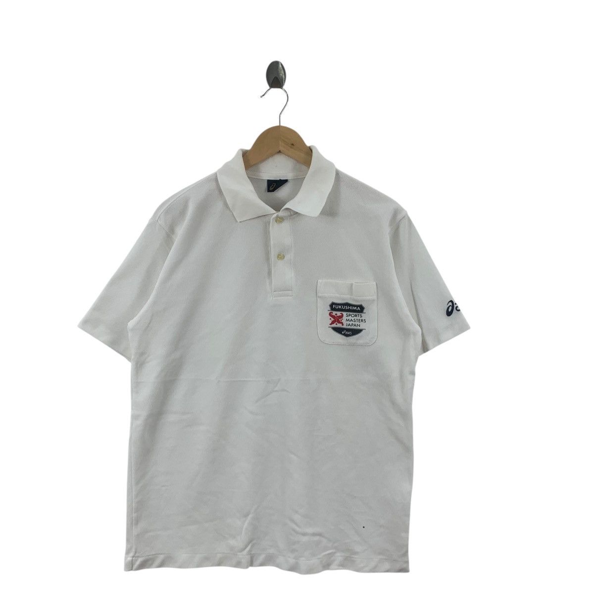 Asics Vintage ASICS JAPAN FUKUSHIMA Sports Masters Polo Tee Size US M / EU 48-50 / 2 - 4 Thumbnail