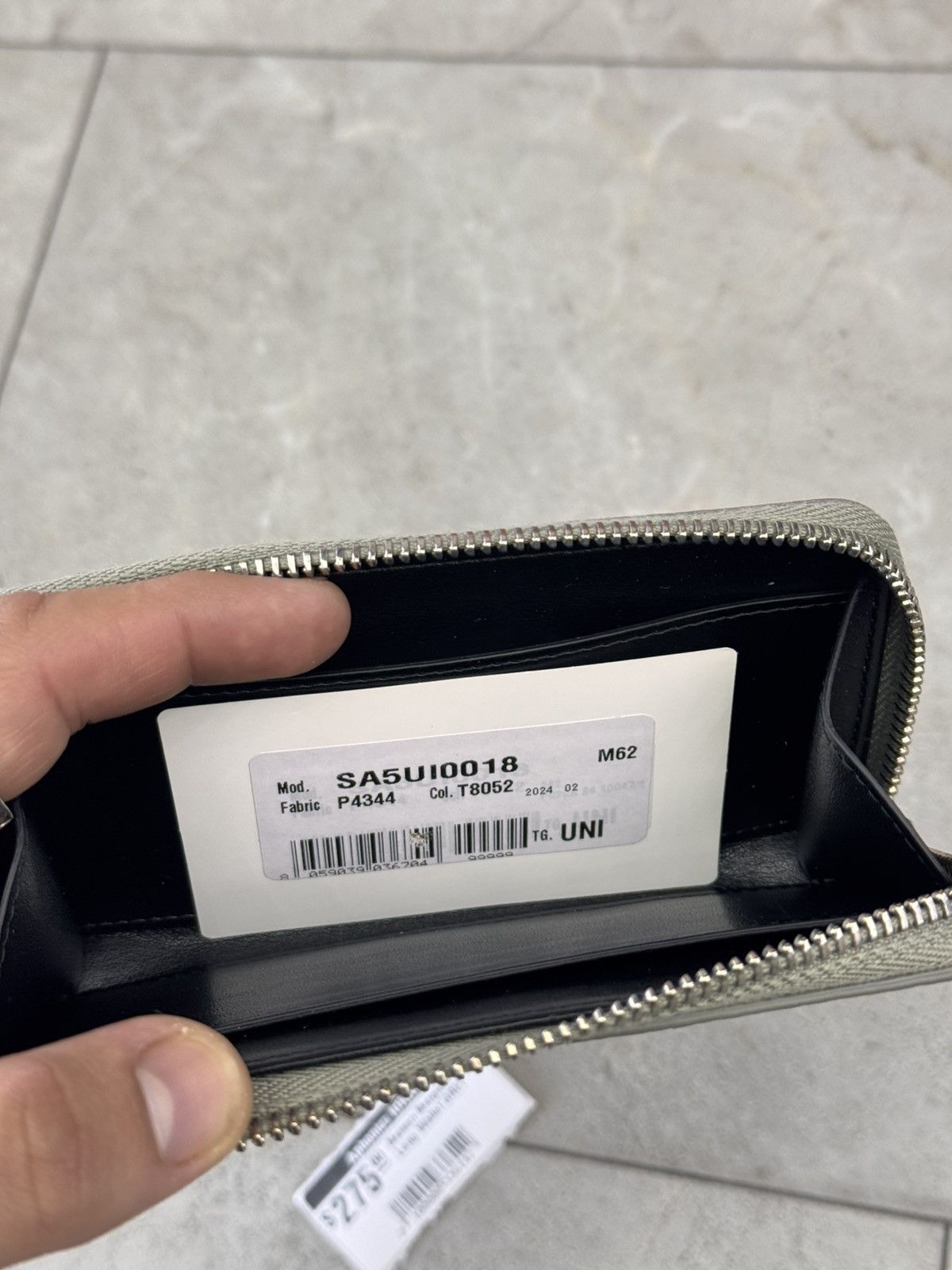 Maison Margiela Maison Margiela Zip Long Leather Wallet Gray Size ONE SIZE - 4 Thumbnail