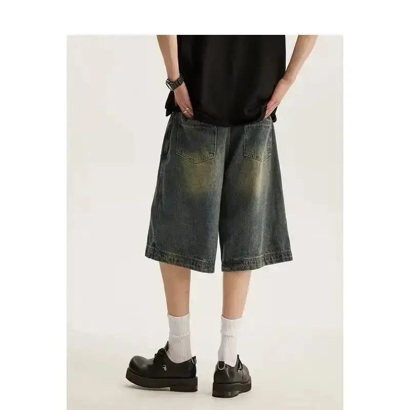 Japanese Brand Retro straight leg wide leg denim shorts Size US 32 / EU 48 - 2 Thumbnail