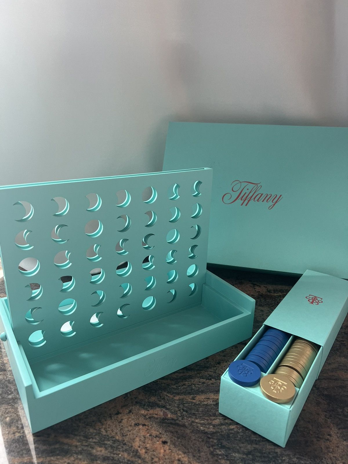 Tiffany & Co. 🌙 Rare! Tiffany Moon phrase chess game wooden box home decor Size ONE SIZE - 3 Thumbnail