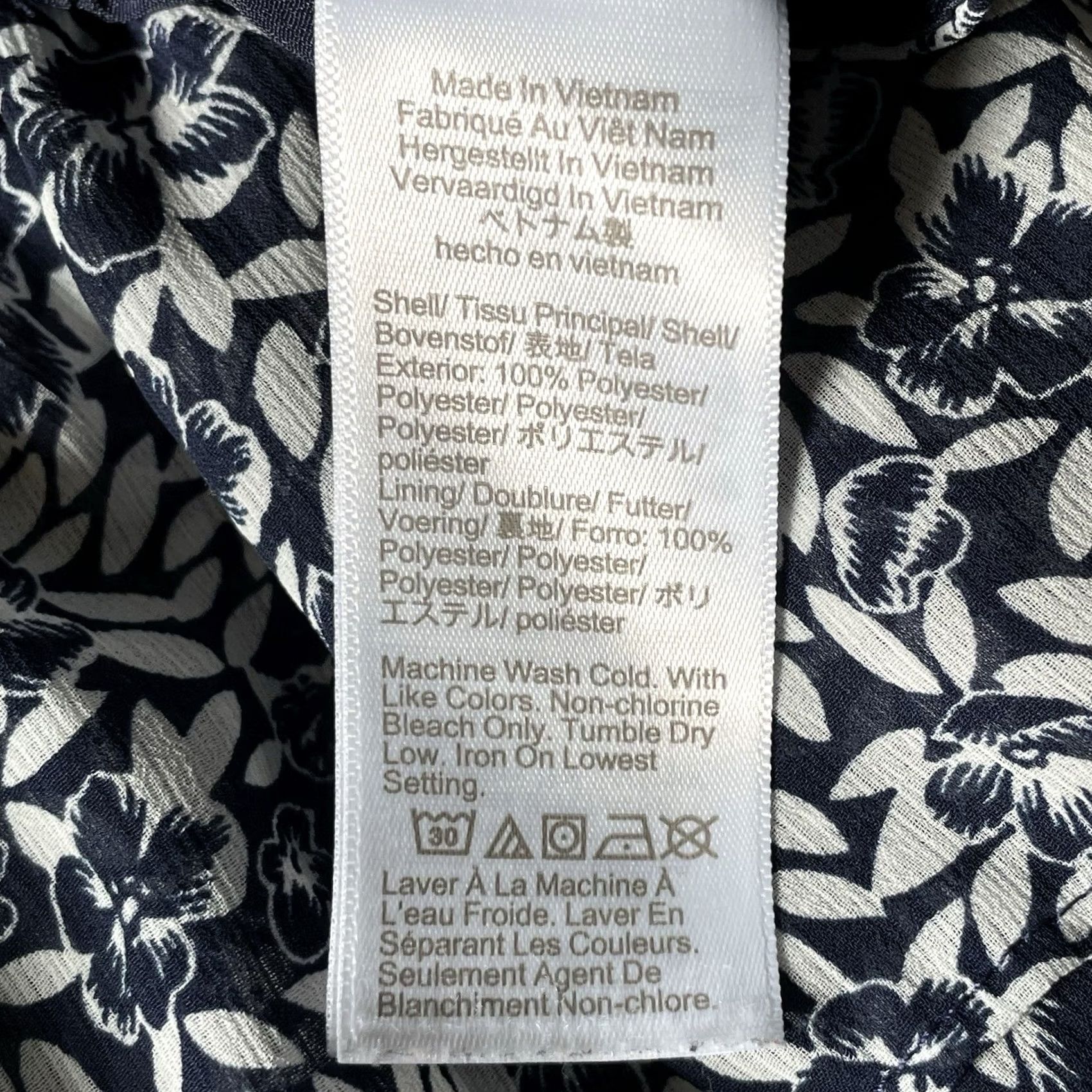 J.Crew J.CREW Women's M Navy Blue White Floral Preppy Ruffle Mini Skirt Skirt Womens M Navy Blue White Floral Preppy Ruffle Mini Skirt Size 32" / US 10 / IT 46 - 7 Thumbnail