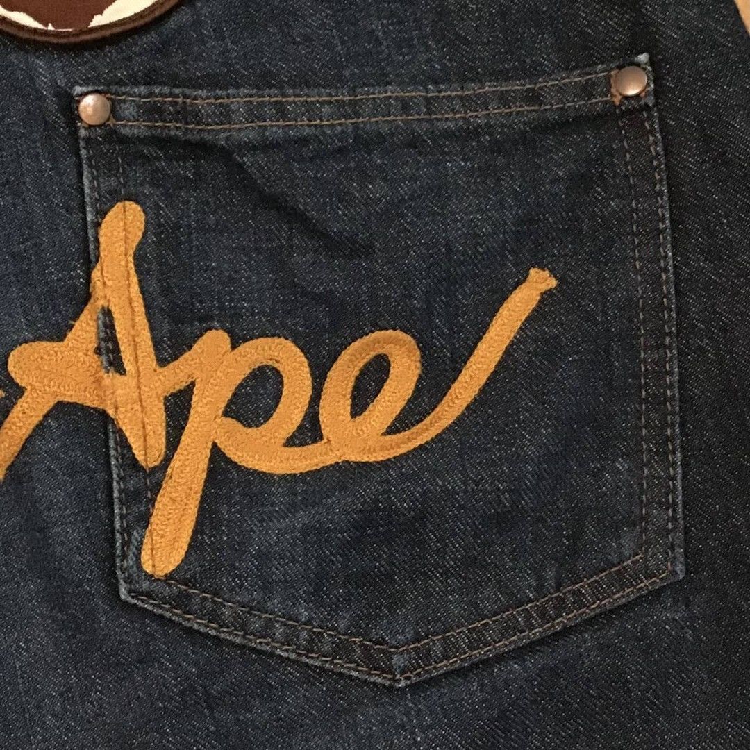 Bape BAPE Logo Embroidered Denim Shorts a bathing ape ★size L Size US 34 / EU 50 - 5 Thumbnail