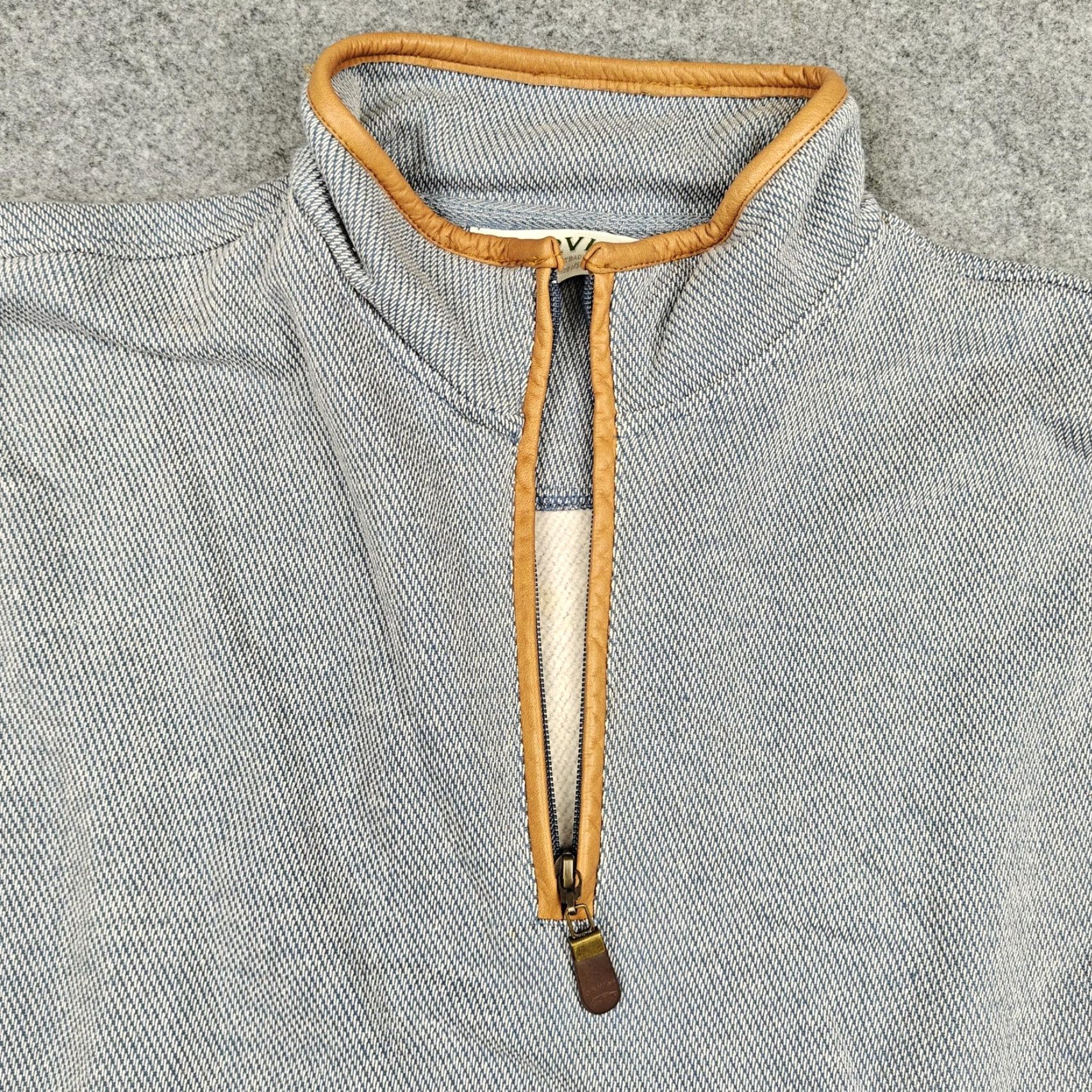 Orvis Orvis Sweatshirt Mens Large Gray Leather Elbow Patch 1/4 Zip Pullover Fleece Size US L / EU 52-54 / 3 - 2 Thumbnail