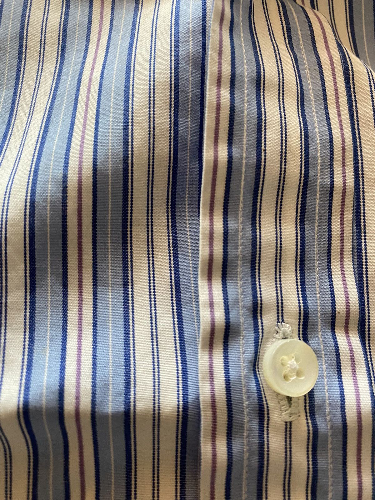 Ralph Lauren Purple Label RLPL light blue rep stripe 120s 2ply dress shirt 15 Size US S / EU 44-46 / 1 - 6 Thumbnail