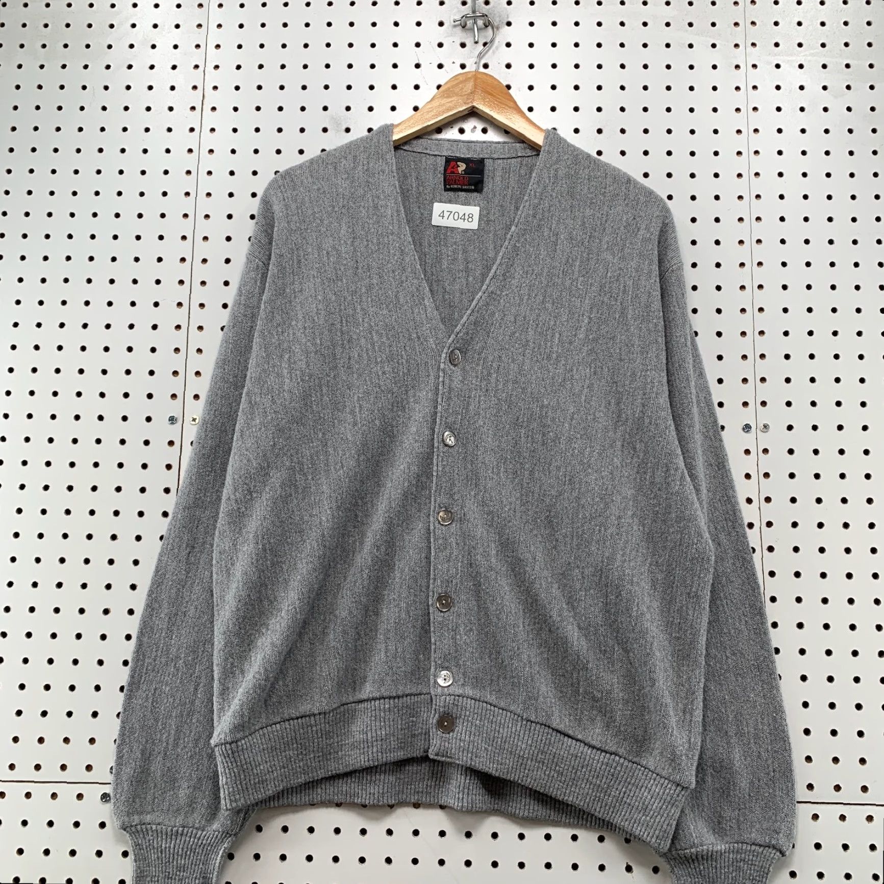 Vintage VINTAGE Arnold Palmer Robert Bruce Cardigan Sweater Mens XL Gray Wool Grandpa Size US XL / EU 56 / 4 - 4 Thumbnail