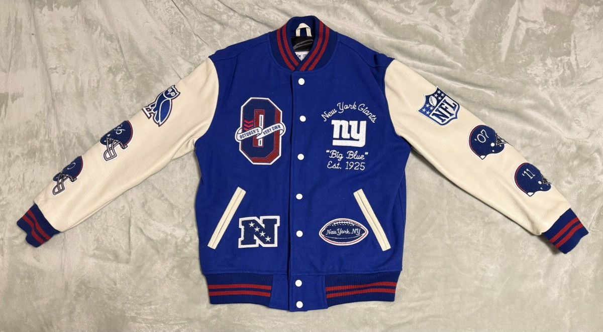 NFL × October's Very Own Ovo X NFL New York Giants Varsity Jacket Size US M / EU 48-50 / 2 - 1 Thumbnail
