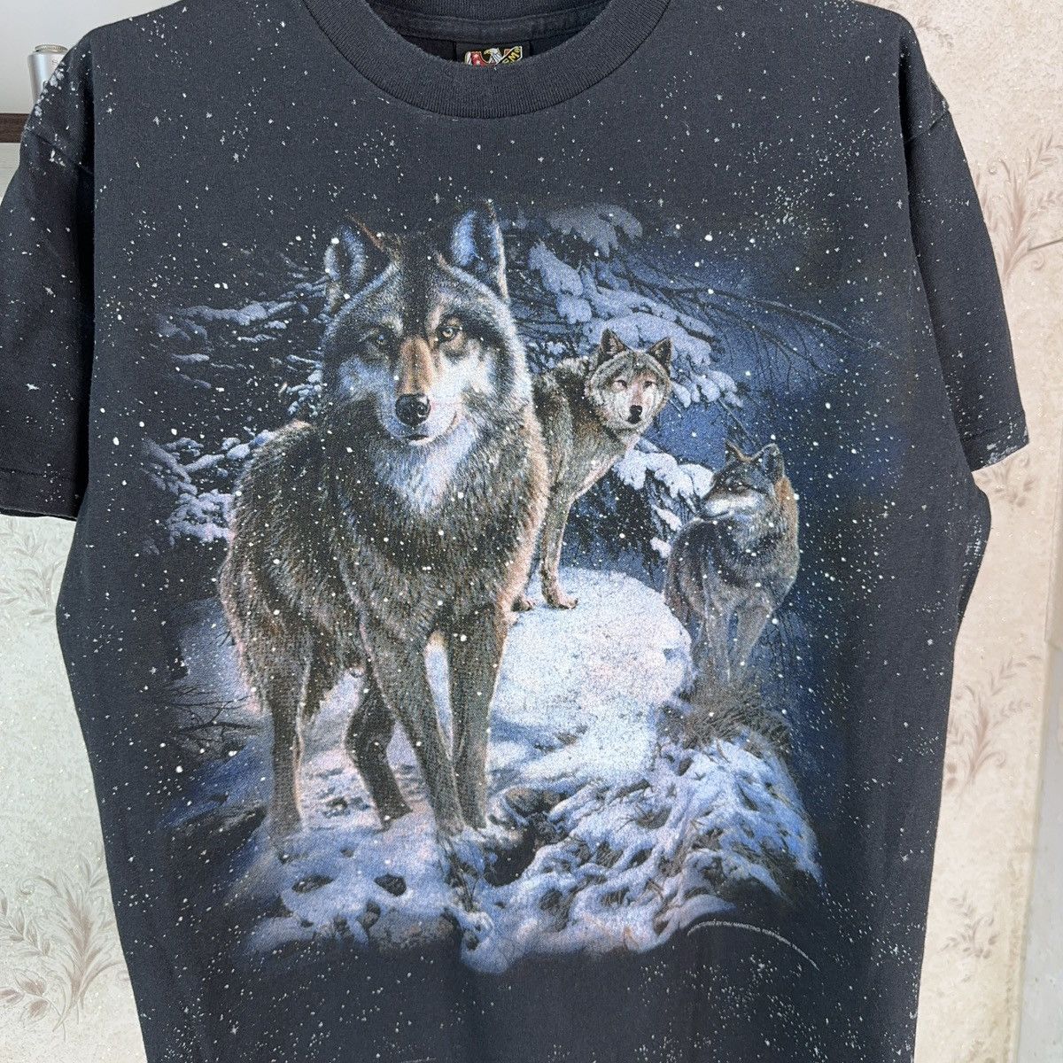 Harley Davidson × Vintage Vintage 3d Emblem T shirt 1994 Wolf Winter Harley USA L Size US L / EU 52-54 / 3 - 11 Thumbnail