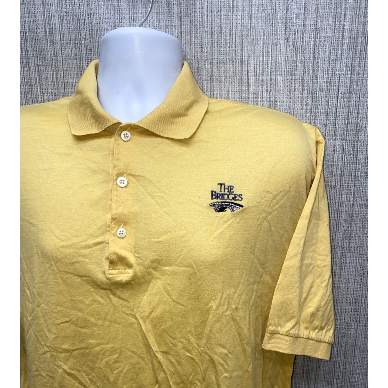 Vintage Jeff Rose Polo Shirt Golf Short Sleeve Mens XL Yellow Cotton Size US XL / EU 56 / 4 - 2 Thumbnail