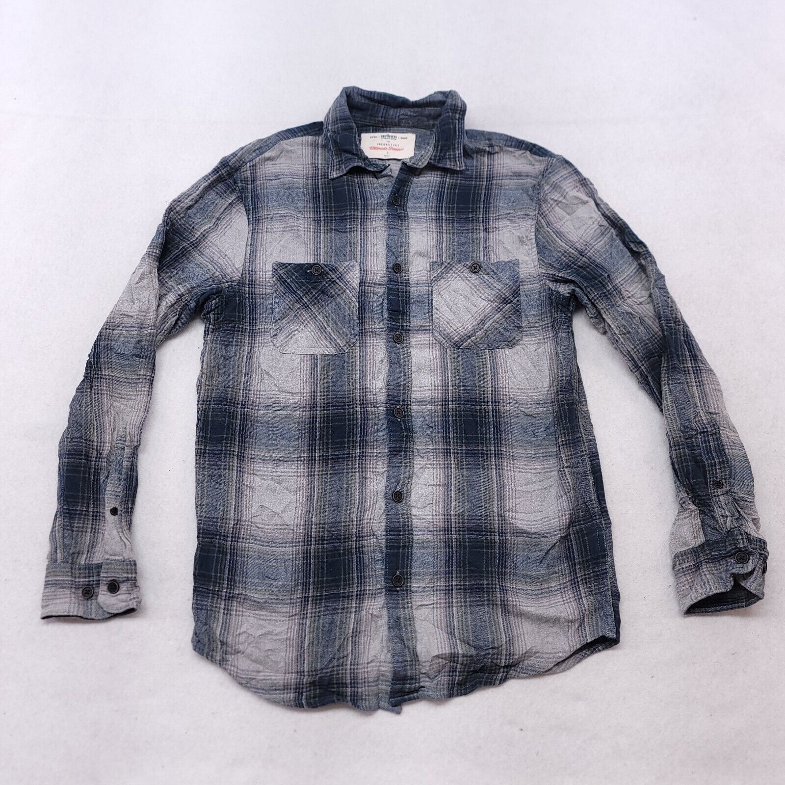 Urban Pipeline Urban Pipeline Tartan Flannel Shirt Mens Size Small S Gray Size US S / EU 44-46 / 1 - 2 Thumbnail