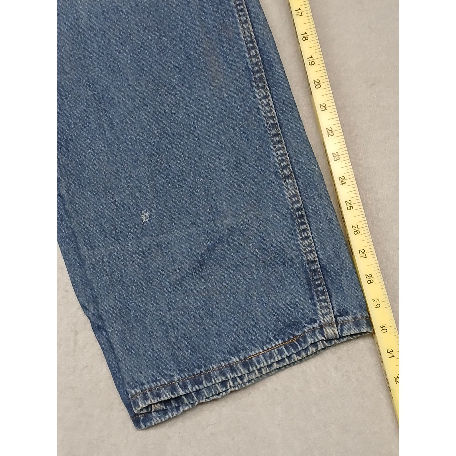 Levi's Levi's (42x32) Men's Straight Fit Blue Denim Jeans Size US 42 / EU 58 - 4 Thumbnail