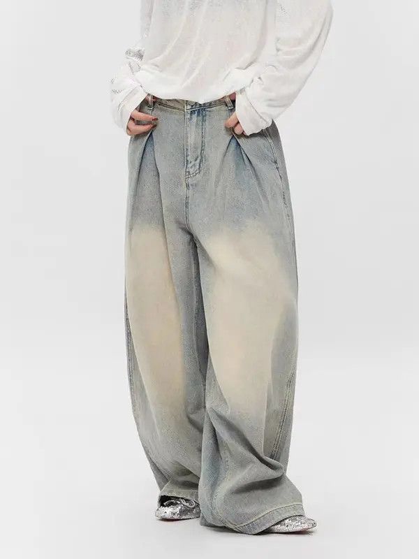 VIBE Vintage Washed Lumberjack Street Hip Hop Y2K Jeans Size US 28 / EU 44 - 2 Thumbnail