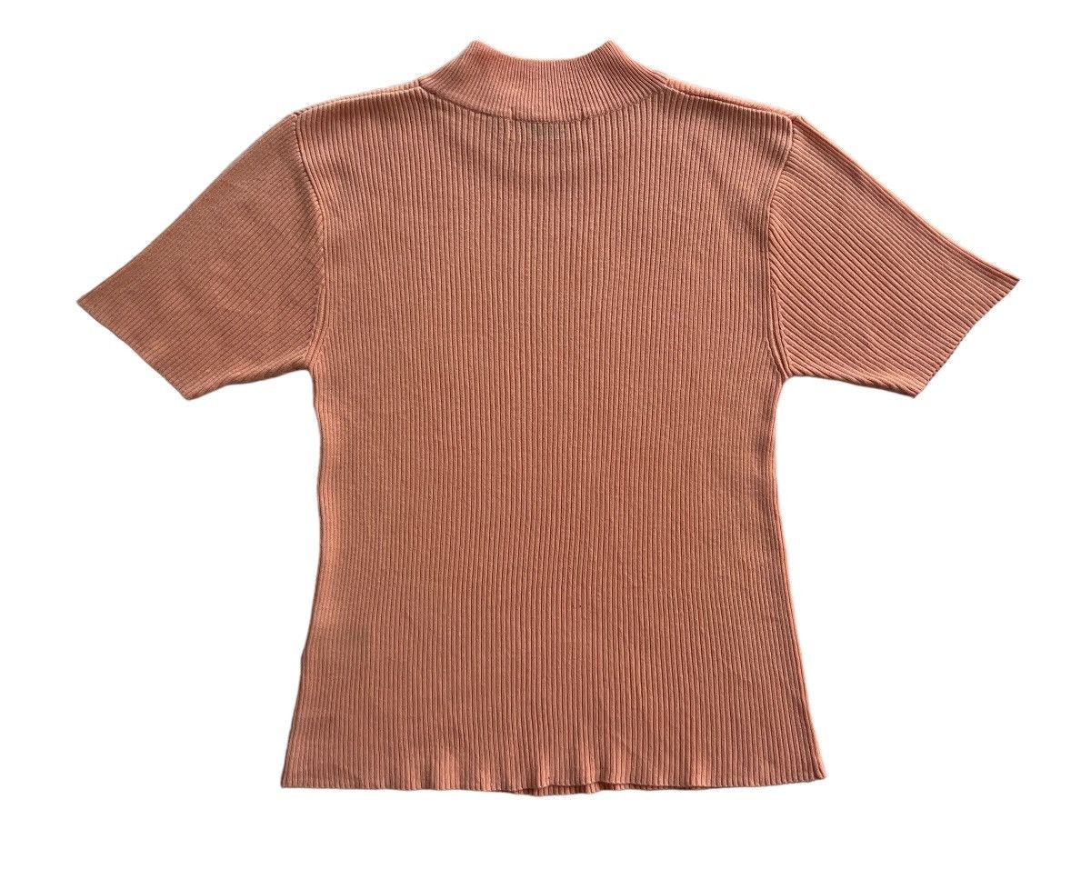 Karl Lagerfeld Mock-Neck Ribbed Elbow Sleeve Knit Size XS / US 0-2 / IT 36-38 - 3 Thumbnail