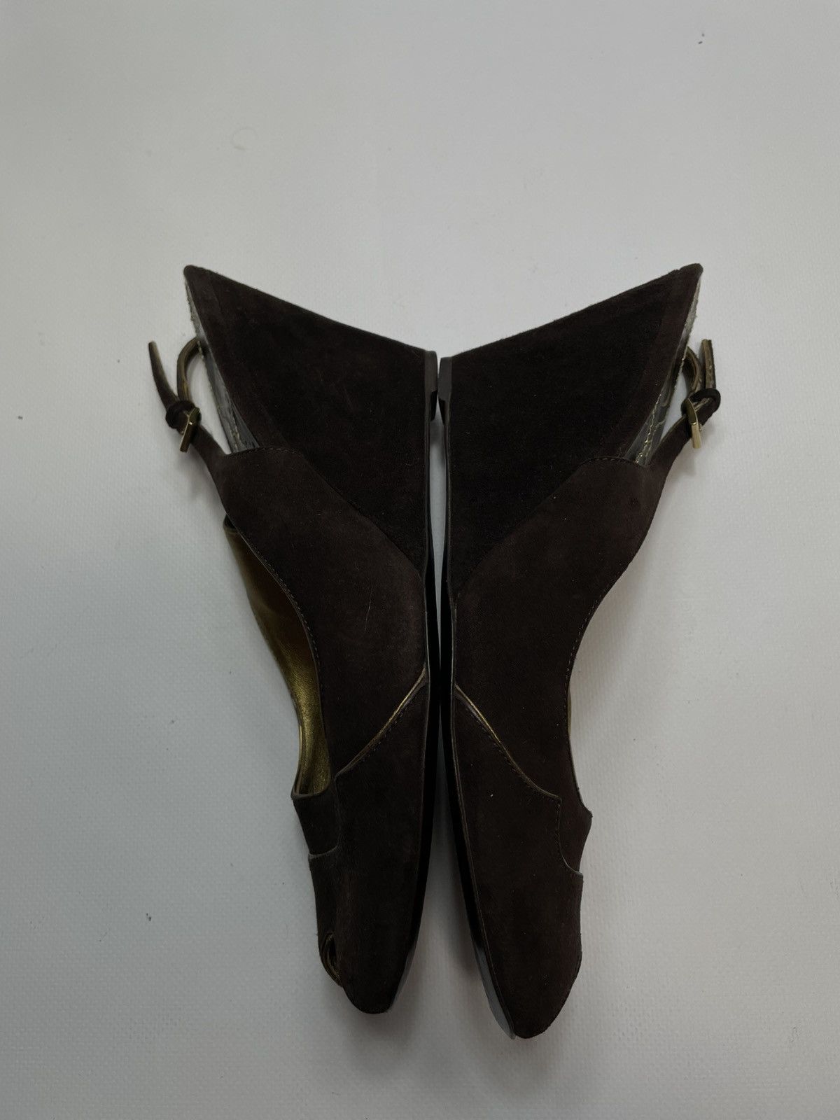 Prada Prada Milano Suede Peep Toe Wedge Heels - Size 39 Size US 9 / IT 39 - 4 Thumbnail
