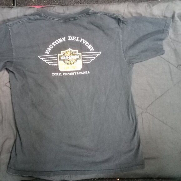 Harley Davidson × Vintage Vintage Harley-Davidson Eagle Born In USA T-Shirt Size US L / EU 52-54 / 3 - 8 Thumbnail