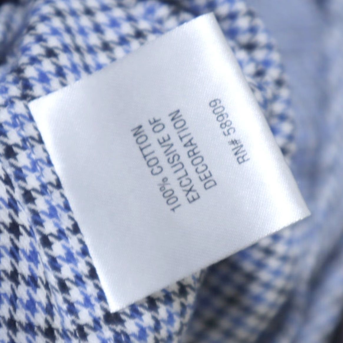 Vintage VINTAGE Daniel Cremeiux Classics Houndstooth Button Down Shirt Blue Men's XL Size US XL / EU 56 / 4 - 6 Thumbnail