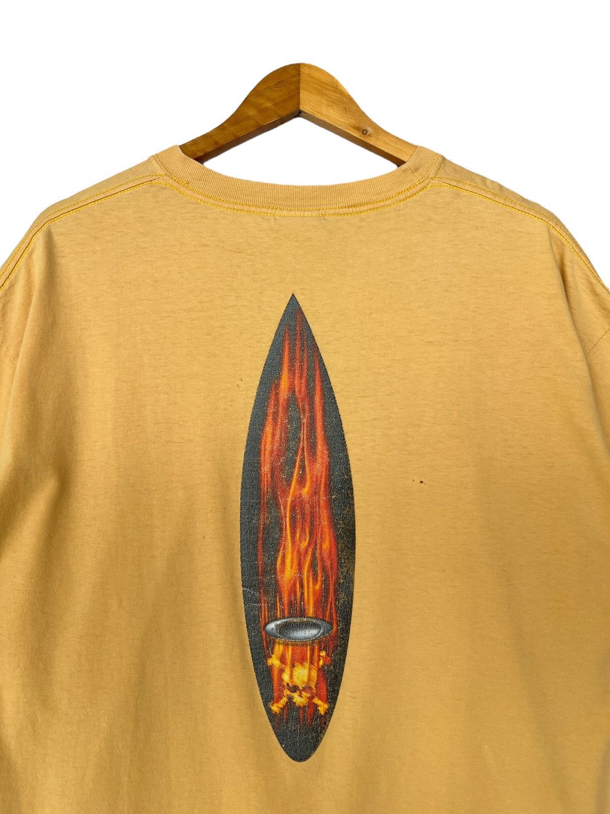 Oakley Vintage Oakley Flame Sunfaded Yellow Shirt Size US XL / EU 56 / 4 - 4 Thumbnail