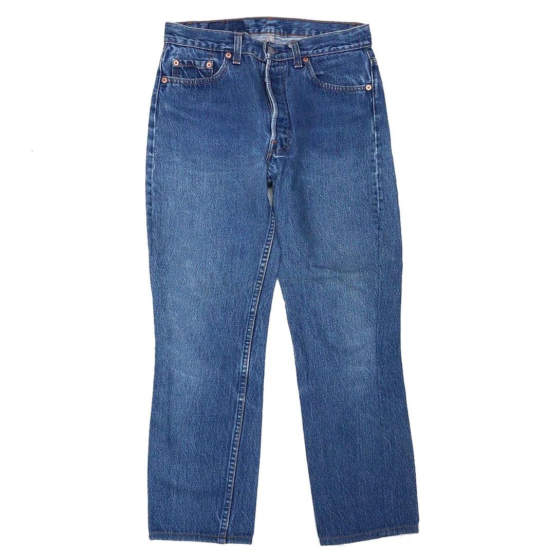 Levi's × Vintage Levi’s 1980 80s Vintage Tapered W29 L26 Blue Denim Jeans Size US 29 - 1 Thumbnail