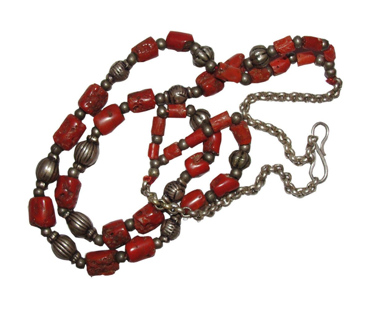 Designer Double Strand Sterling Mediterranean Red Coral Bead Necklace Size ONE SIZE - 2 Thumbnail