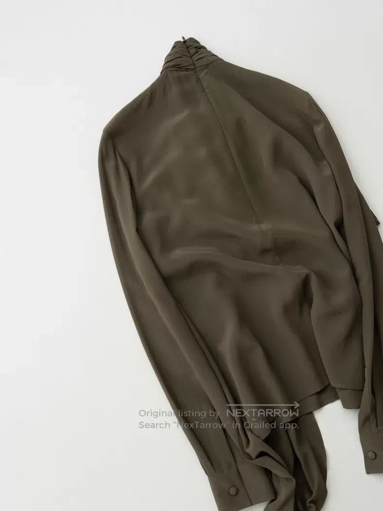 Givenchy Givenchy Sophisticated Olive Green Silk Long Sleeve Shirt Size XS / US 0-2 / IT 36-38 - 6 Thumbnail