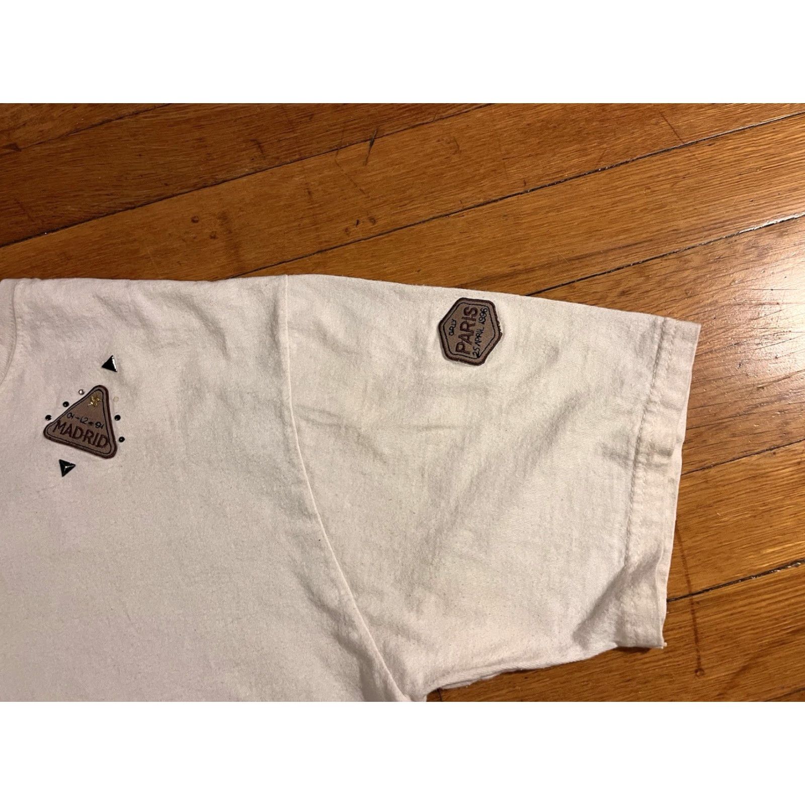 Vintage VINTAGE Fern Wagner Travel Patch Shirt Women’s L White 90s Size L / US 10 / IT 46 - 4 Thumbnail