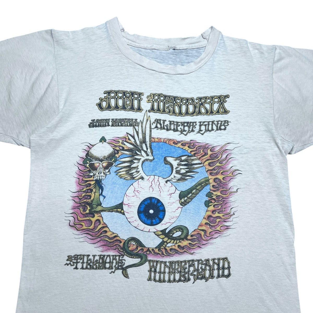Band Tees 1973 Jimi Hendrix Winterland Eyeball Rick Griffin Art TShirt Size US M / EU 48-50 / 2 - 4 Thumbnail