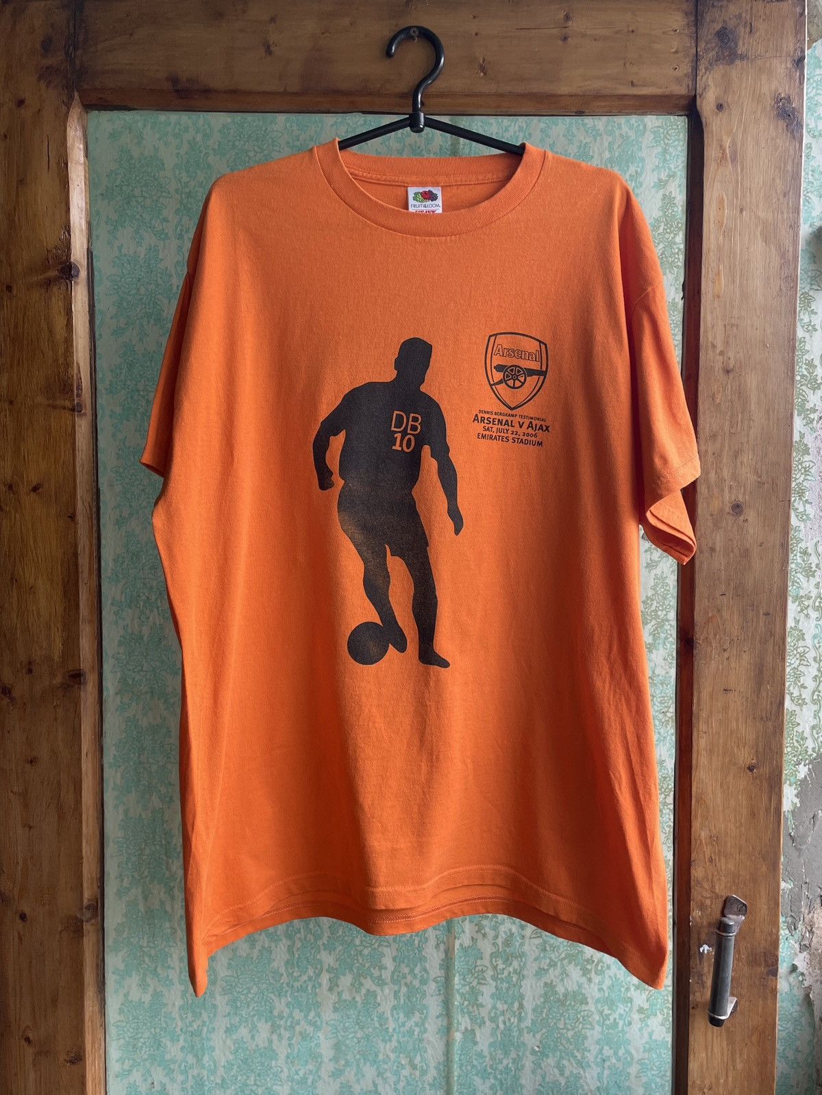 Fruit Of The Loom Arsenal vs Ajax 2006 Bergkamp soccer football t shirt jersey Size US XL / EU 56 / 4 - 1 Thumbnail