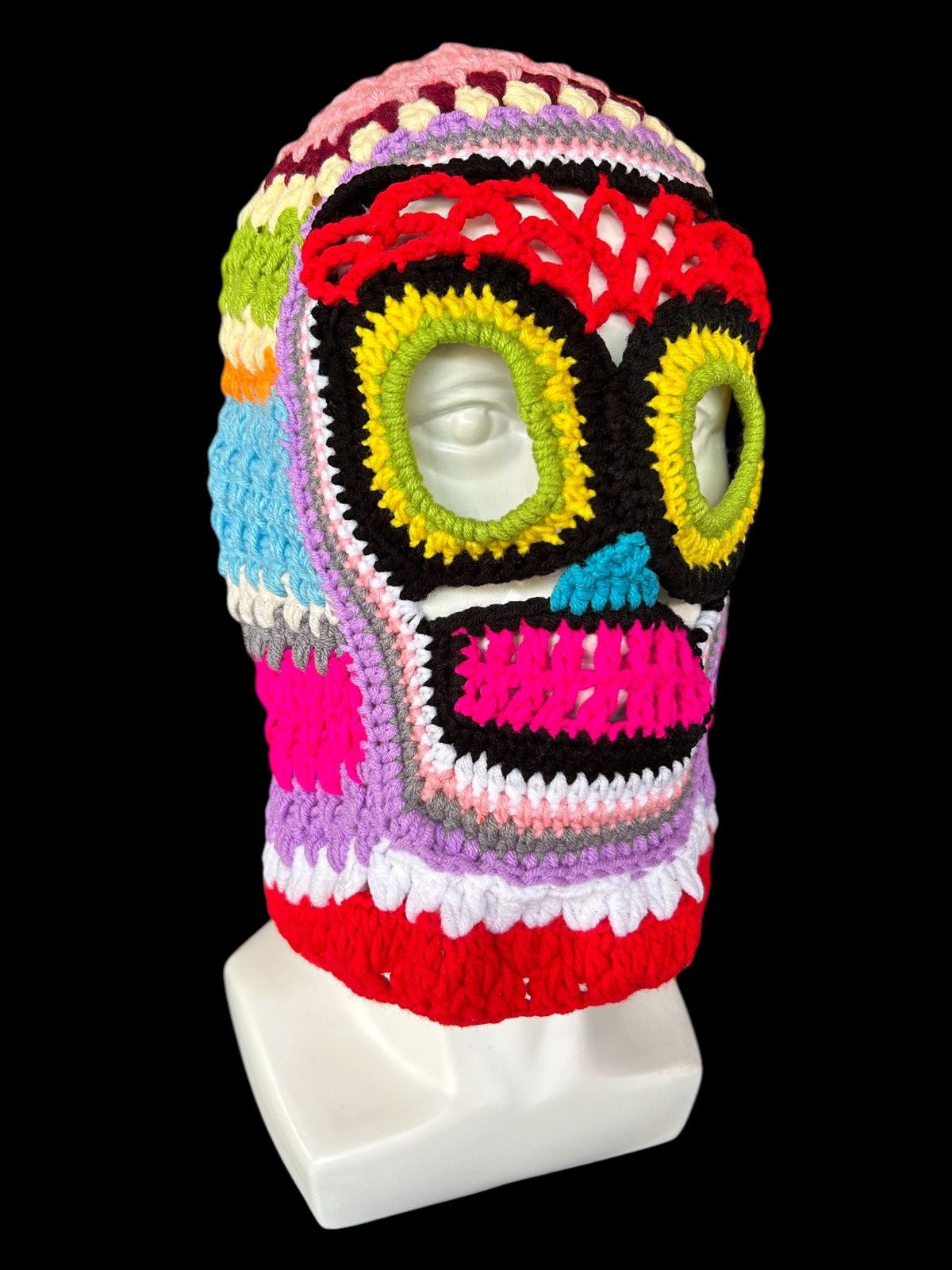 Very Rare Crochet Knitted Handmade Balaclava Masked ☠️☠️