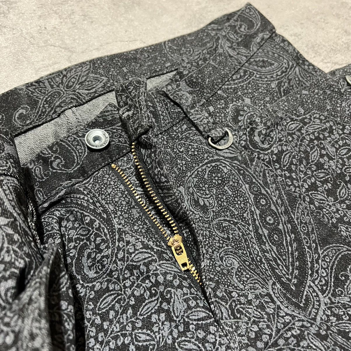 Japanese Brand Nicole Club for Men Paisley Graphic Bootcut Jeans Size US 32 / EU 48 - 5 Thumbnail