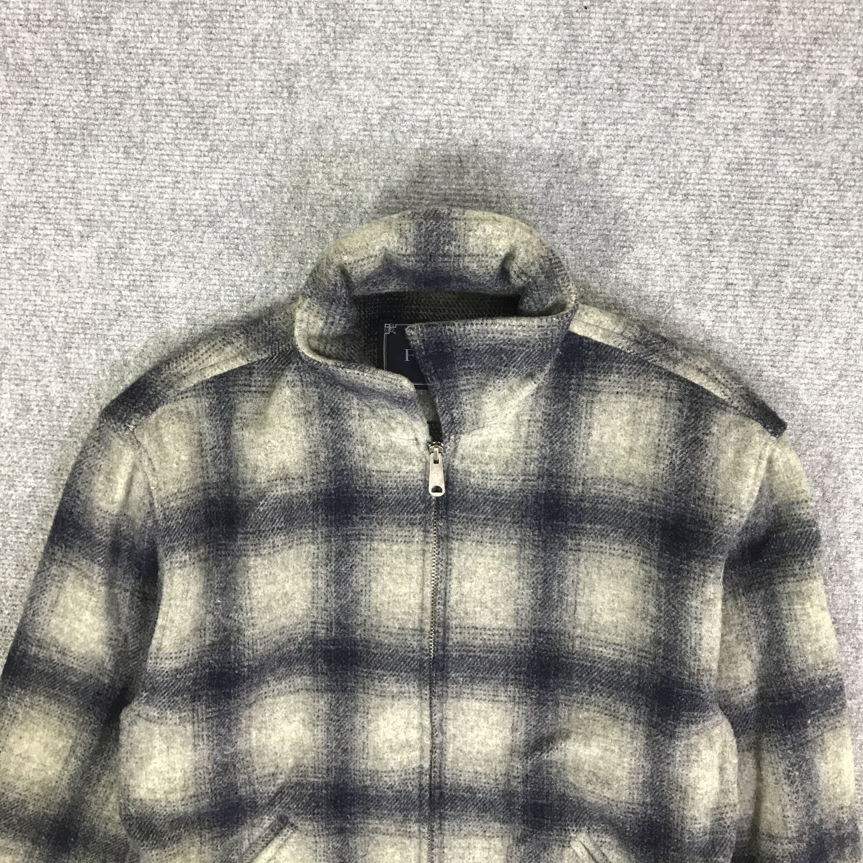 Japanese Brand VINTAGE 90s FLIES JAPAN WOOL TARTAN JACKET K87B2 Size US S / EU 44-46 / 1 - 2 Thumbnail