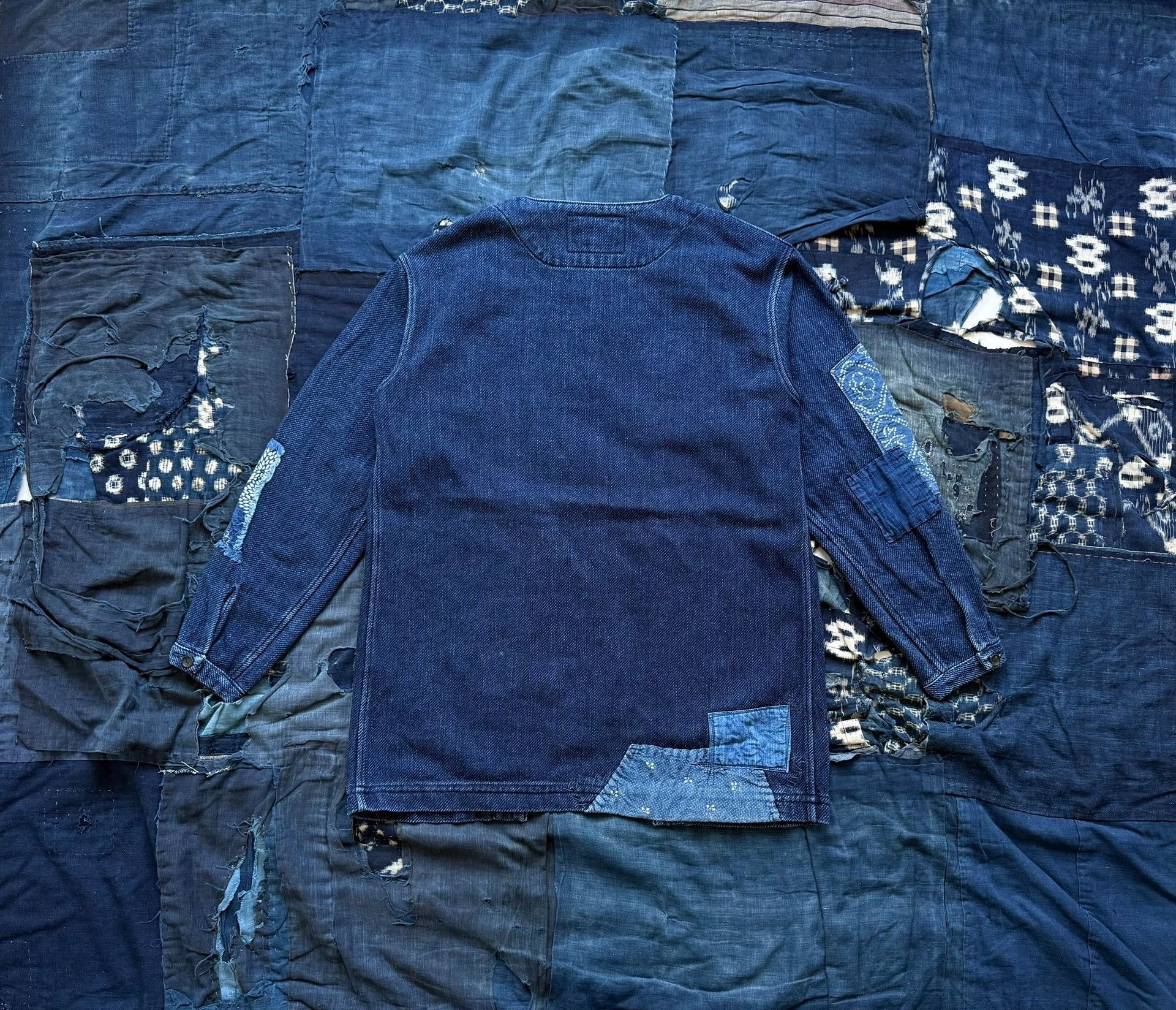Soulive soulive Setto Indigo 10th Anniv Patchwork Cardigan Size US M / EU 48-50 / 2 - 3 Thumbnail