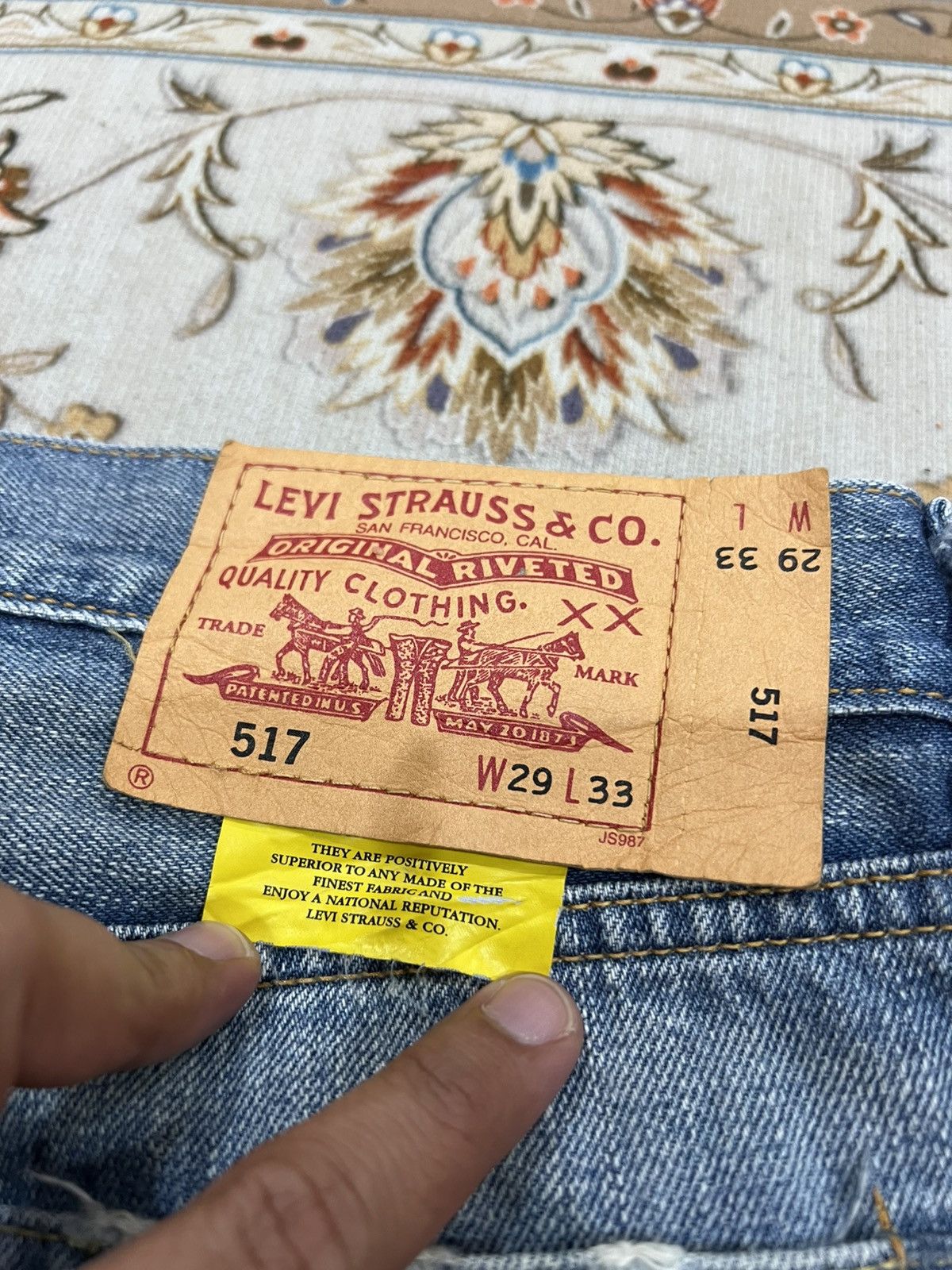 Levi's Vintage Flare Levis 517 Faded Denim Jean Size US 28 / EU 44 - 16 Thumbnail