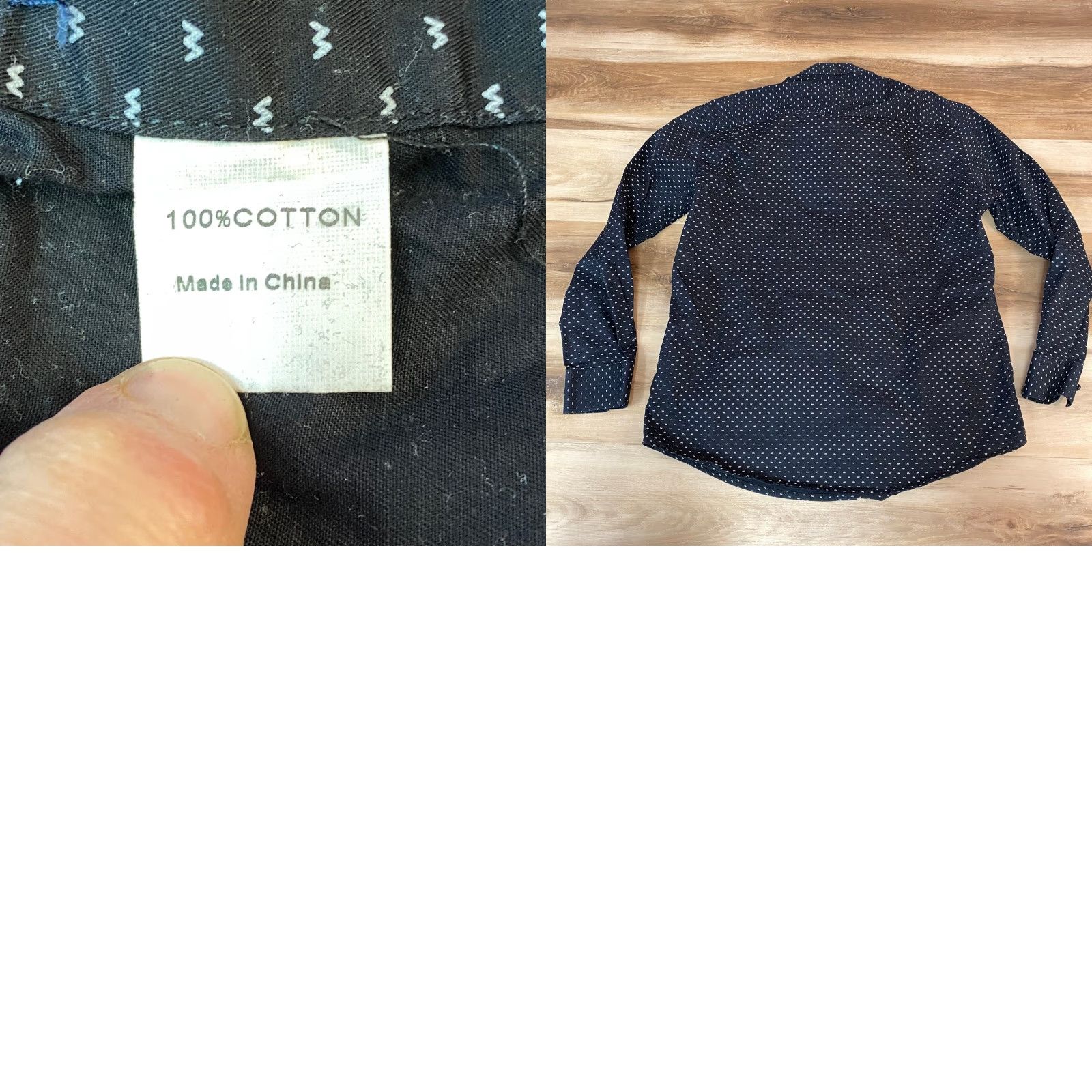 Vintage Wulful Shirt Mens Large Black White Geometric Print Long Sleeve Button Up Cotton Size US L / EU 52-54 / 3 - 8 Thumbnail