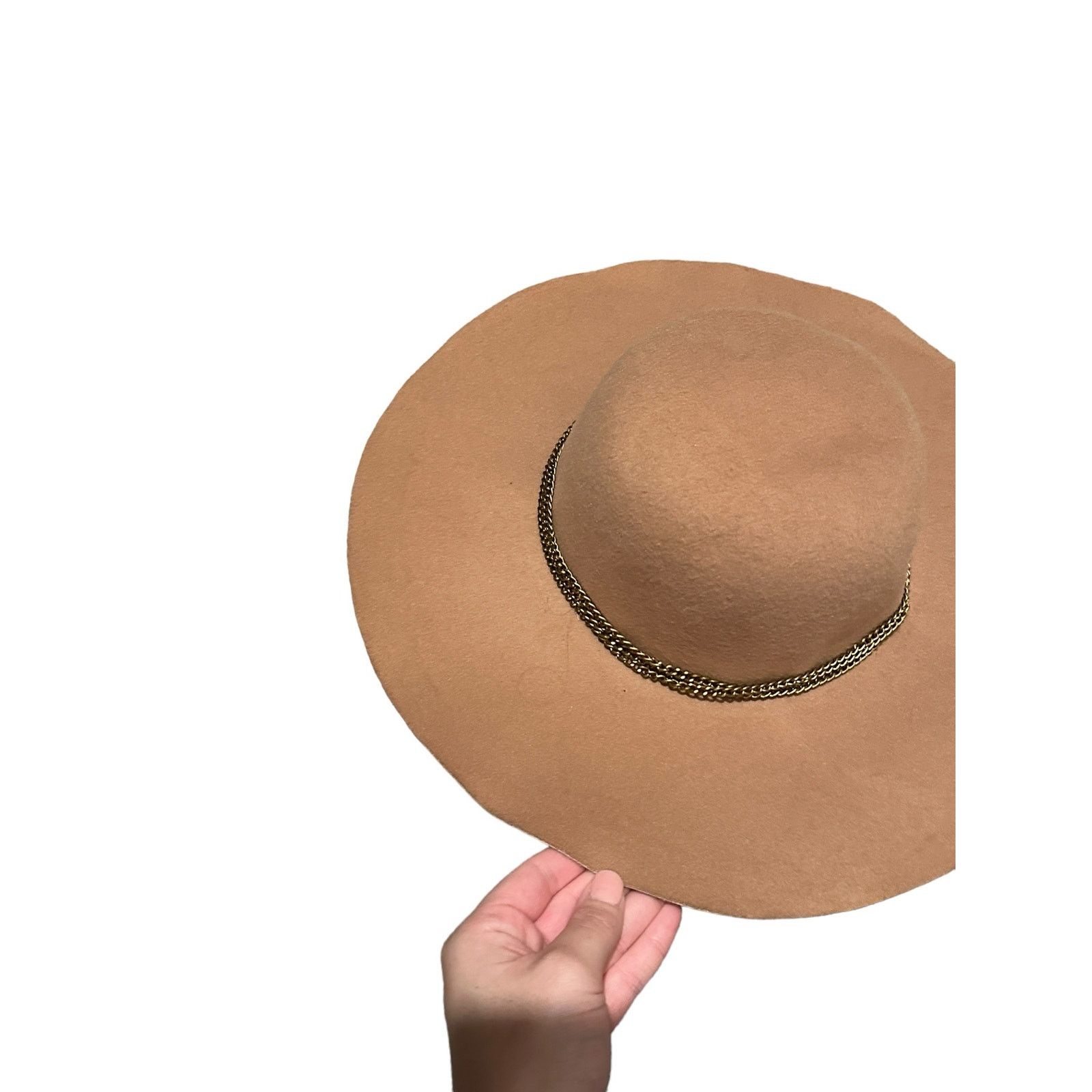 Other Women's Tan with Braid Trim Lightweight Cotton Blend Hat Size ONE SIZE - 5 Thumbnail