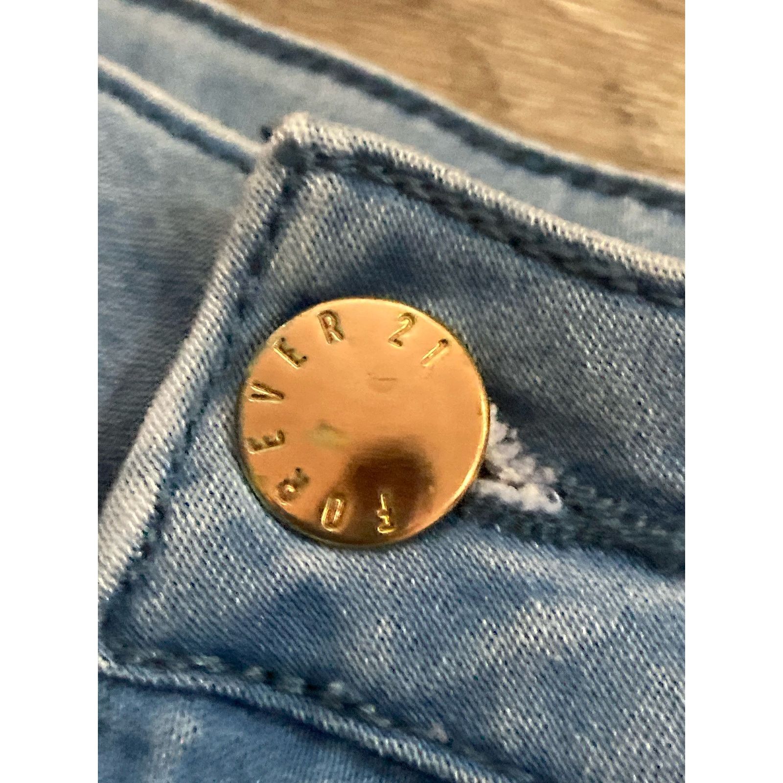 Forever 21 Forever 21 Women's Blue Straight Leg Jeans Size 30 Classic Size 28" / US 6 / IT 42 - 10 Thumbnail