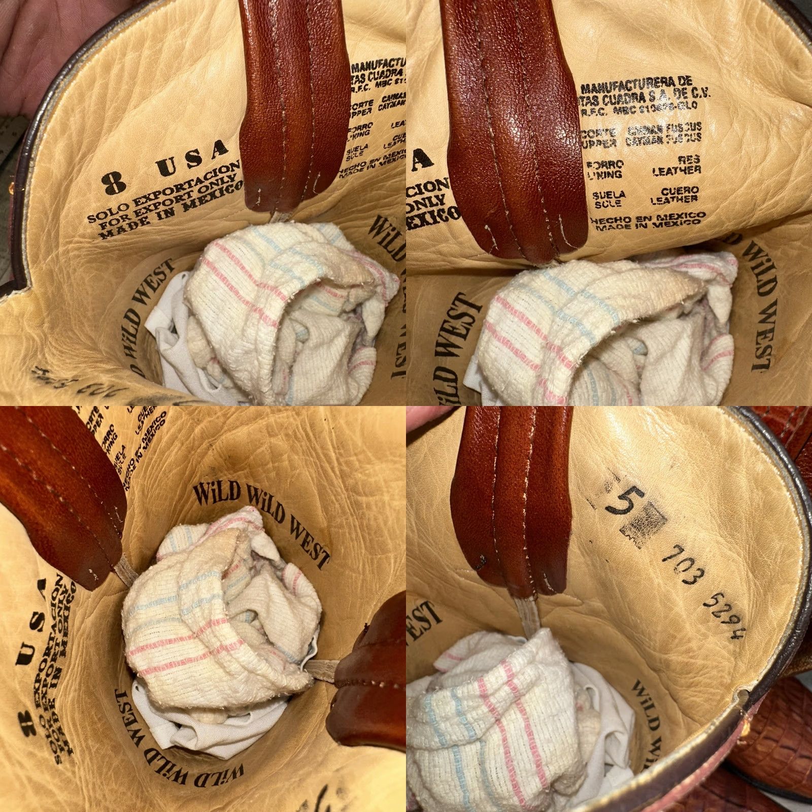 Vintage VINTAGE Cuadra Wild West Caiman Belly Cowboy Boots Men’s 8 USA Brown Leather Western USA 1904 Mens Boots Size US 8 / EU 41 - 9 Thumbnail