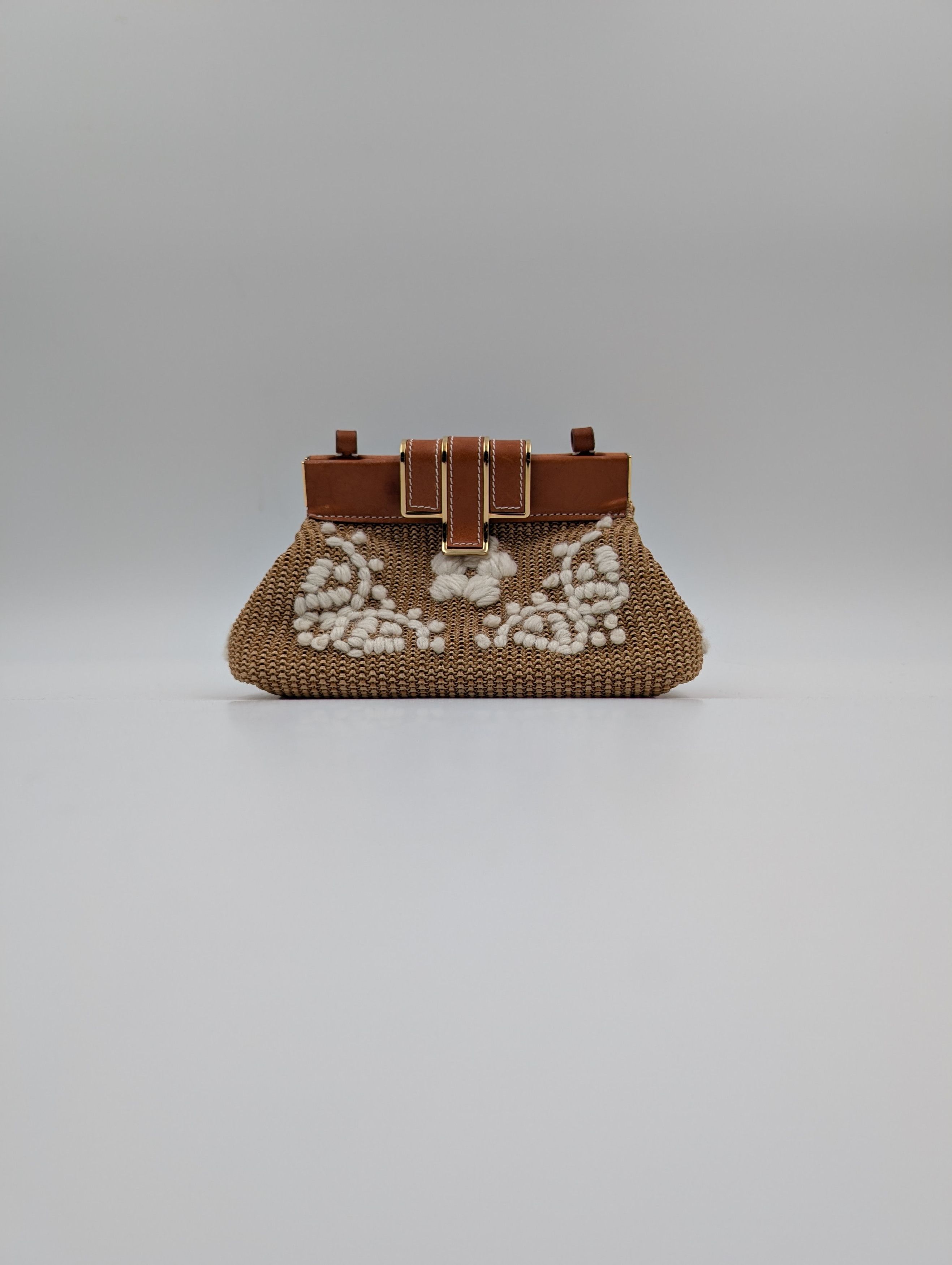 Ermanno Scervino Ermanno Scervino Light Brown Leather And Rattan Handbag Size ONE SIZE - 2 Thumbnail