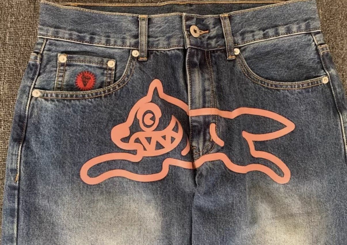 Billionaire Boys Club BBC ICECREAM Python Print Leather Patch Flying Dog Jeans Size US 34 / EU 50 - 3 Thumbnail