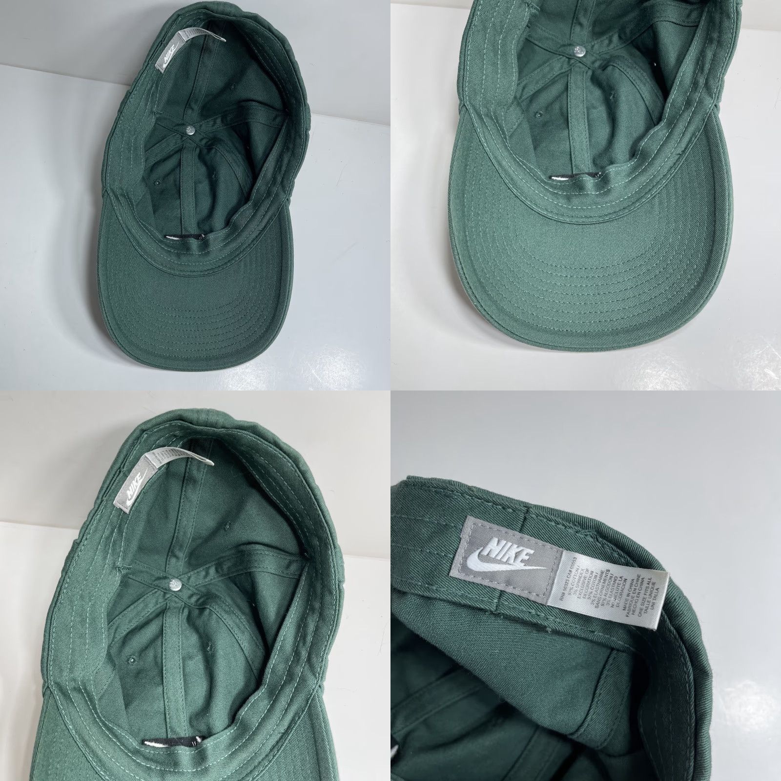 Nike VINTAGE Nike Hat 90s Center Swoosh Green Silver Flexi Fit Cap Running Unisex Adults One Size Green 90s Nike Center Swoosh Hat Size ONE SIZE - 8 Thumbnail