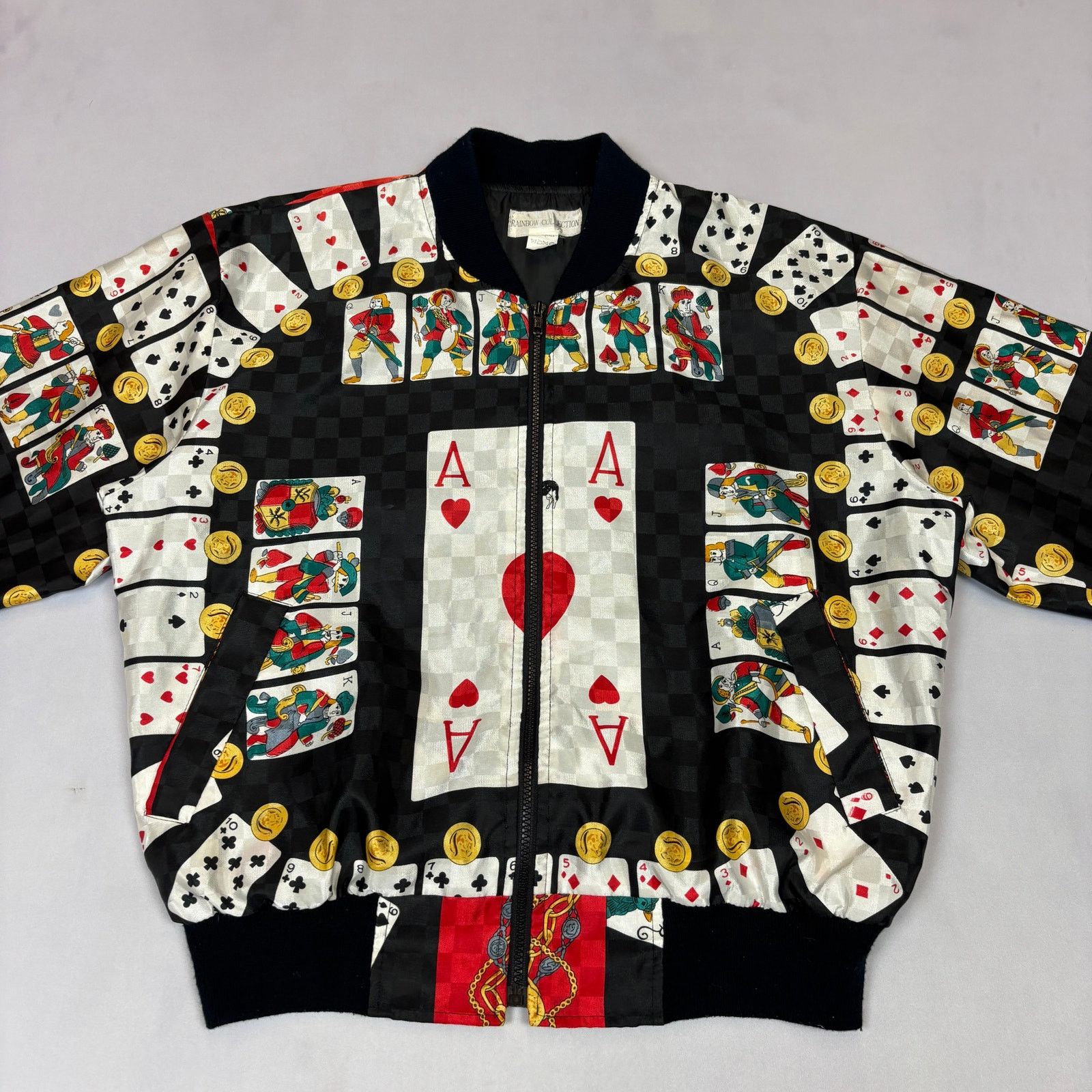 Vintage Vintage 80s Rainbow Collection Jacket Cards & Coins Poker L Size US L / EU 52-54 / 3 - 2 Thumbnail