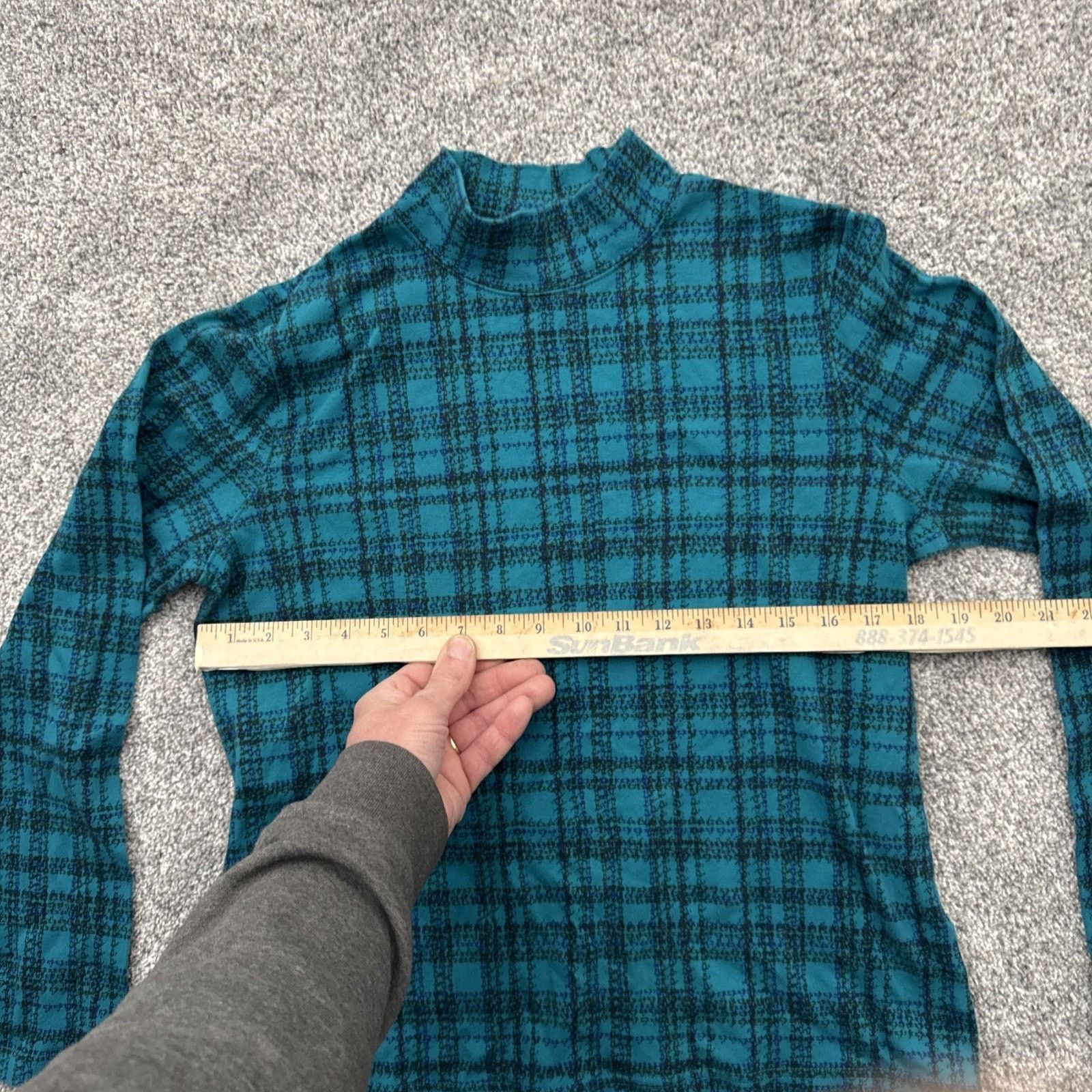 Other Vintage 90s Turtleneck Shirt Women M Grunge Preppy PlaidTwee Size M / US 6-8 / IT 42-44 - 3 Thumbnail