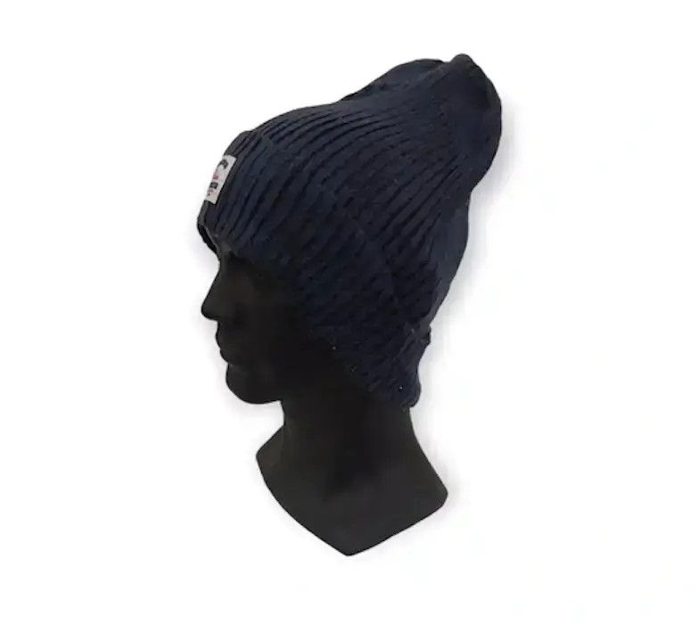 Edwin × Vintage Japanese Brand Edwin Knit Big Logo Beanie Hat Size ONE SIZE - 2 Thumbnail