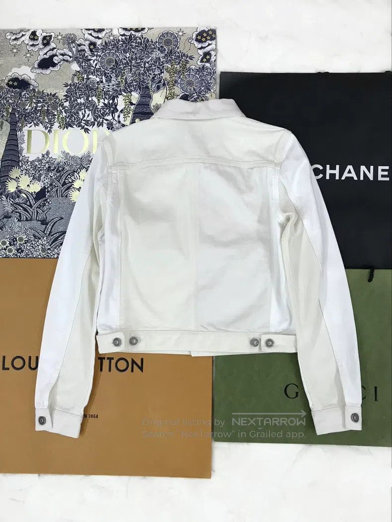 Dior Dior White and beige bee denim jacket Size XS / US 0-2 / IT 36-38 - 2 Thumbnail
