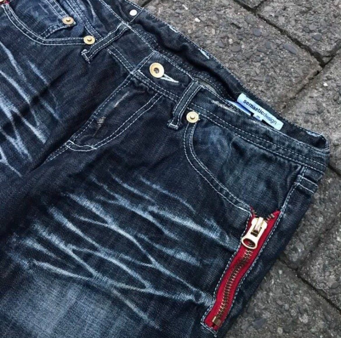 semanticdesign Semantic Design Faded Flare Denim Pants Size US 32 / EU 48 - 4 Thumbnail