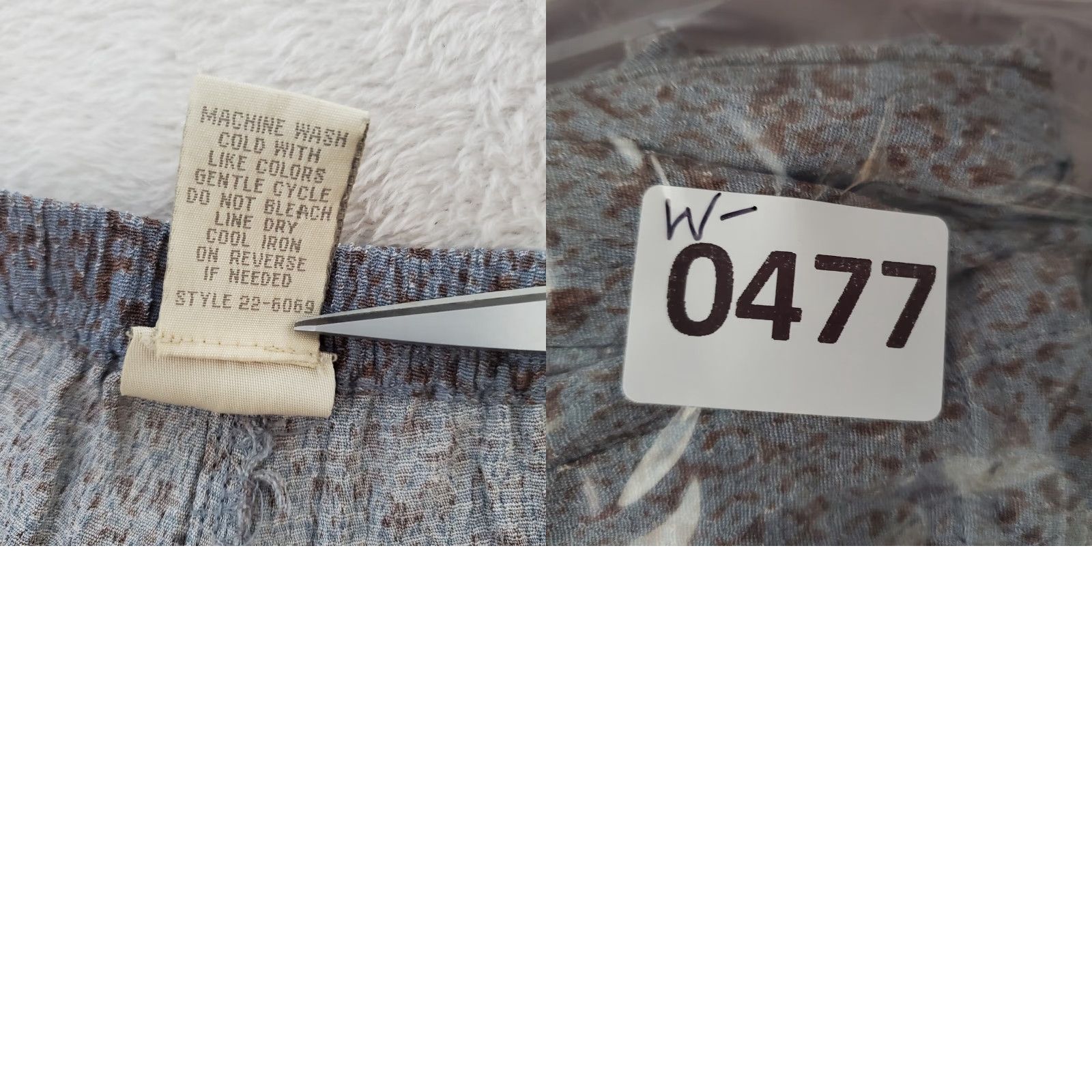 J. Jill J Jill Womens Pants M Blue Brown Print Rayon Pull On High Rise Drawstring Boho Size 32" / US 10 / IT 46 - 9 Thumbnail